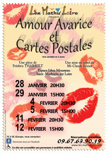 Affiche des Mathu'Loire Amour Avarice et Cartes Postales